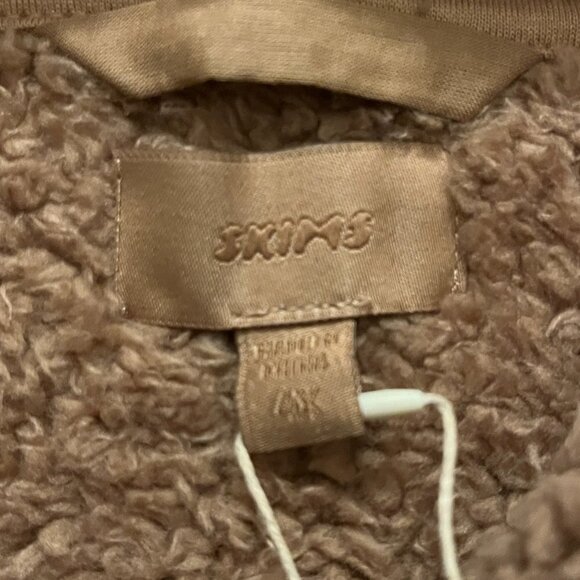 Skims 4X Cozy Knot Zip Up Boucle Soft Tigers Eye NWT MSRP $88 - Picture 5 of 5